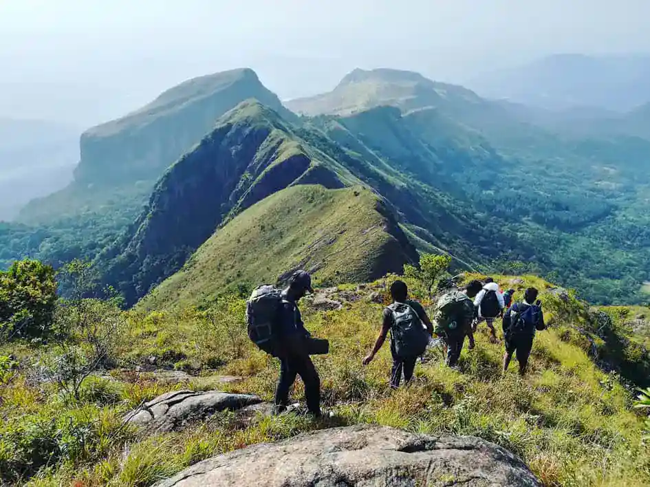Knuckles Mountain Range hiking trail in Sri Lanka